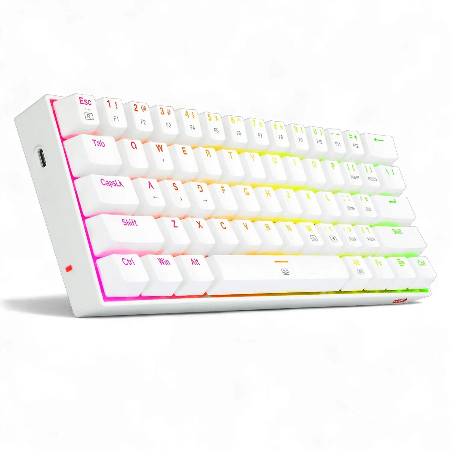 TECLADO MECÁNICO 60% REDRAGON DRAGONBORN K630 SWITCH ROJO / BLANCO