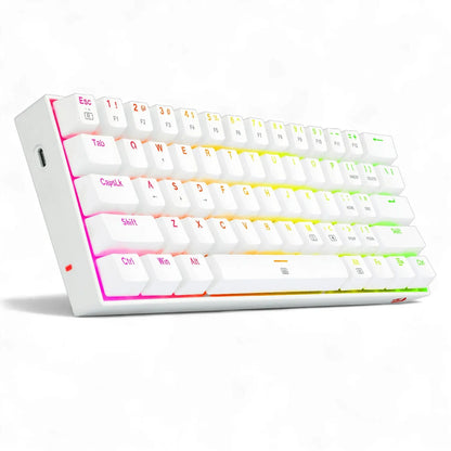 TECLADO MECÁNICO 60% REDRAGON DRAGONBORN K630 SWITCH ROJO / BLANCO