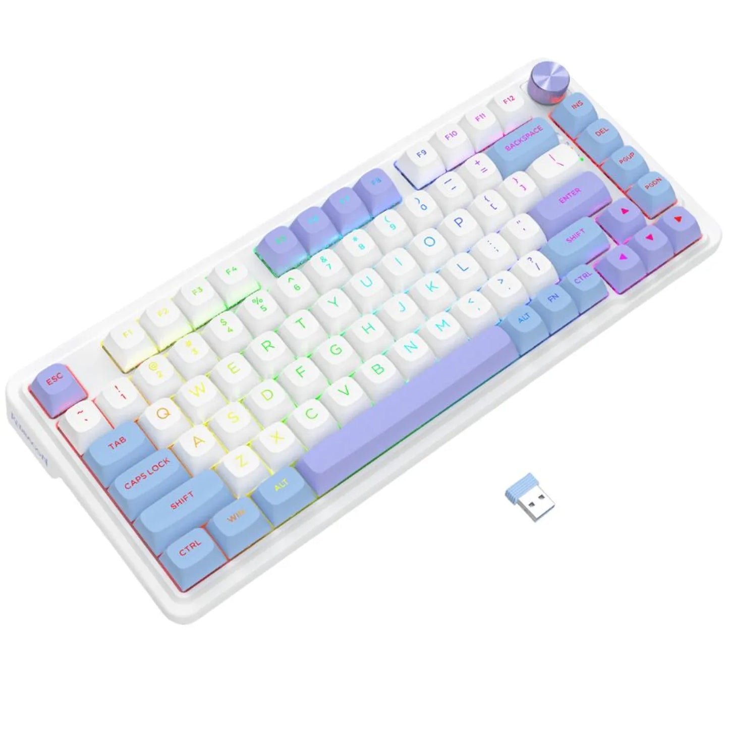 TECLADO MECANICO REDRAGON UCAL PRO K673WBP RGB MAX 75% / SWITCH ROJO / AZUL BLANCO