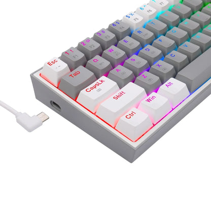 Teclado Mecánico Redragon K616-RGB Fizz Pro 60% / Switch Red / Gris-Blanco