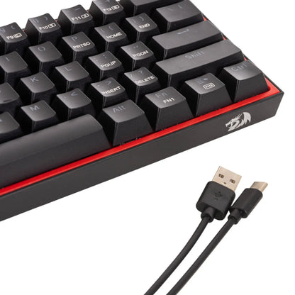 Teclado Mecánico Redragon K616-RGB Fizz Pro 60% / Switch Red / Black