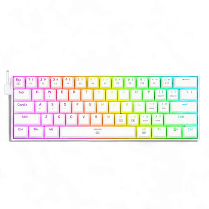 TECLADO MECÁNICO 60% REDRAGON DRAGONBORN K630 SWITCH ROJO / BLANCO