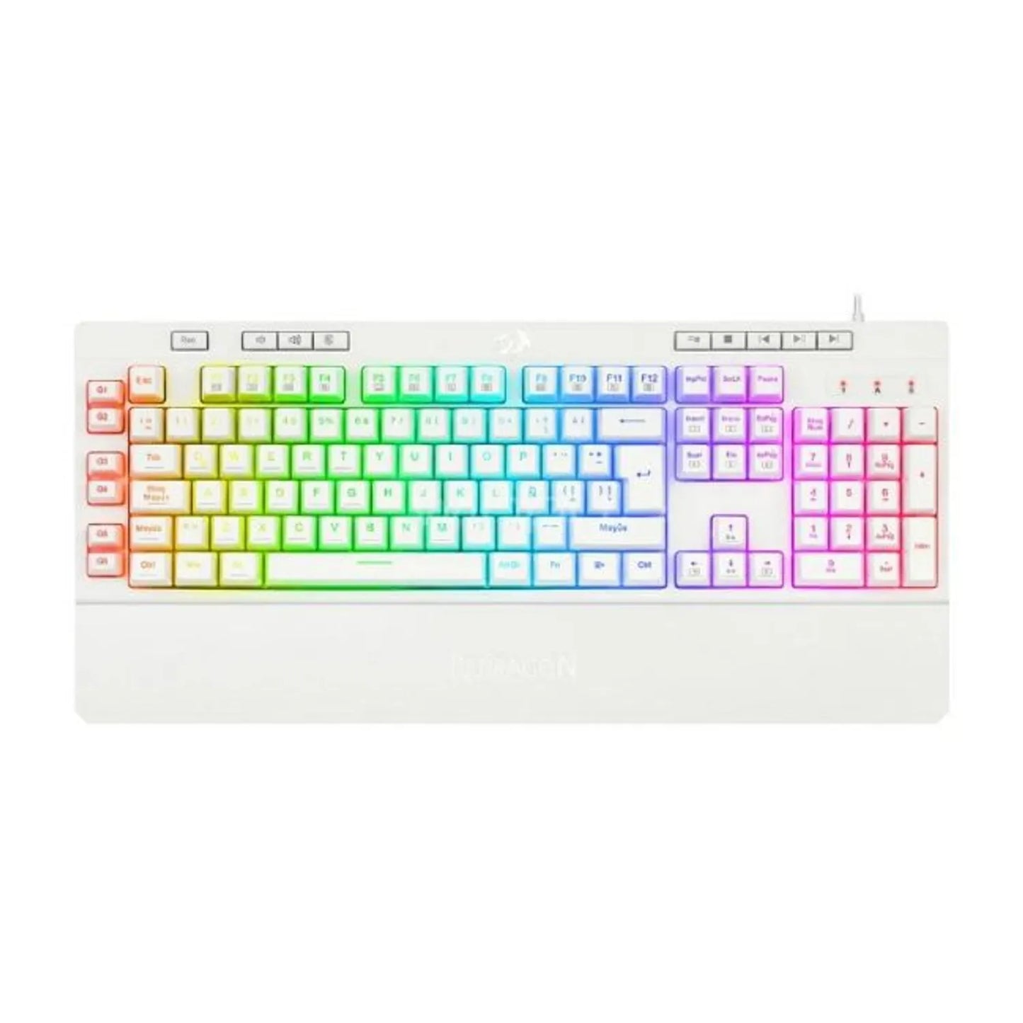 Teclado Gamer Redragon Shiva K512W RGB / Blanco